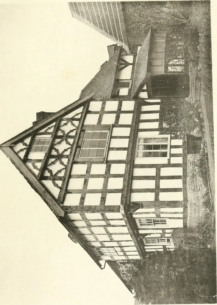 An illustration from Old cottages, farm houses, and other half-timber buildings in Shropshire, Herefordshire, and Cheshire, 1904, leaf 116
