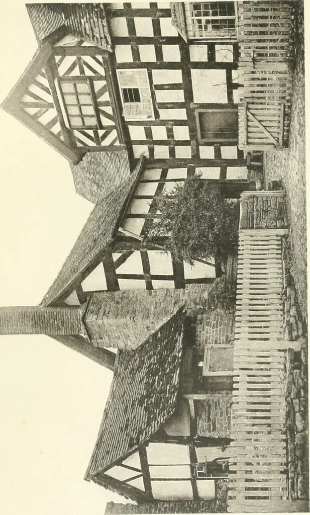 An illustration from Old cottages, farm houses, and other half-timber buildings in Shropshire, Herefordshire, and Cheshire, 1904, leaf 122