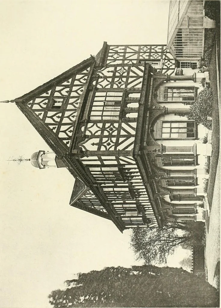 An illustration from Old cottages, farm houses, and other half-timber buildings in Shropshire, Herefordshire, and Cheshire, 1904, leaf 134