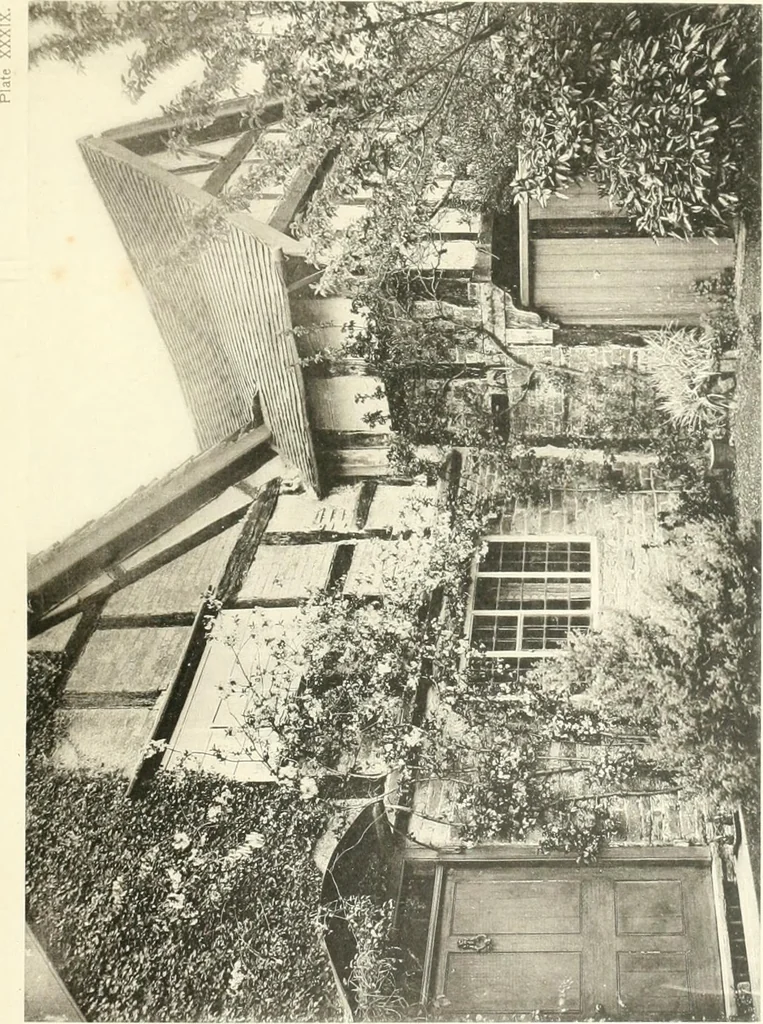 An illustration from Old cottages, farm houses, and other half-timber buildings in Shropshire, Herefordshire, and Cheshire, 1904, leaf 136