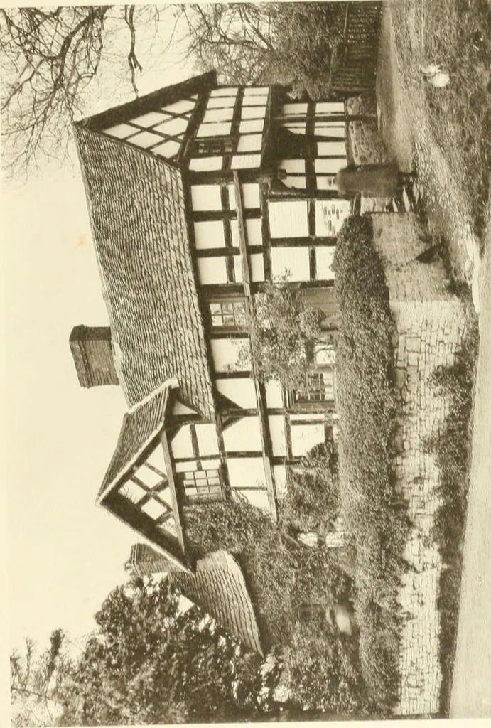 An illustration from Old cottages, farm houses, and other half-timber buildings in Shropshire, Herefordshire, and Cheshire, 1904, leaf 146