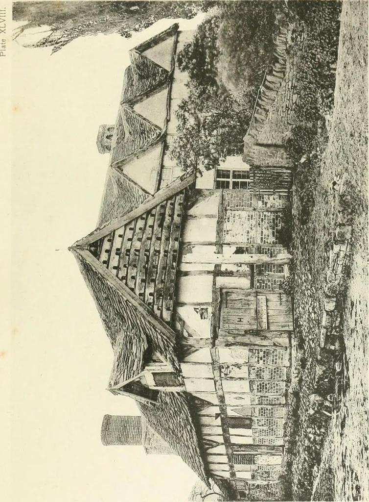 An illustration from Old cottages, farm houses, and other half-timber buildings in Shropshire, Herefordshire, and Cheshire, 1904, leaf 152