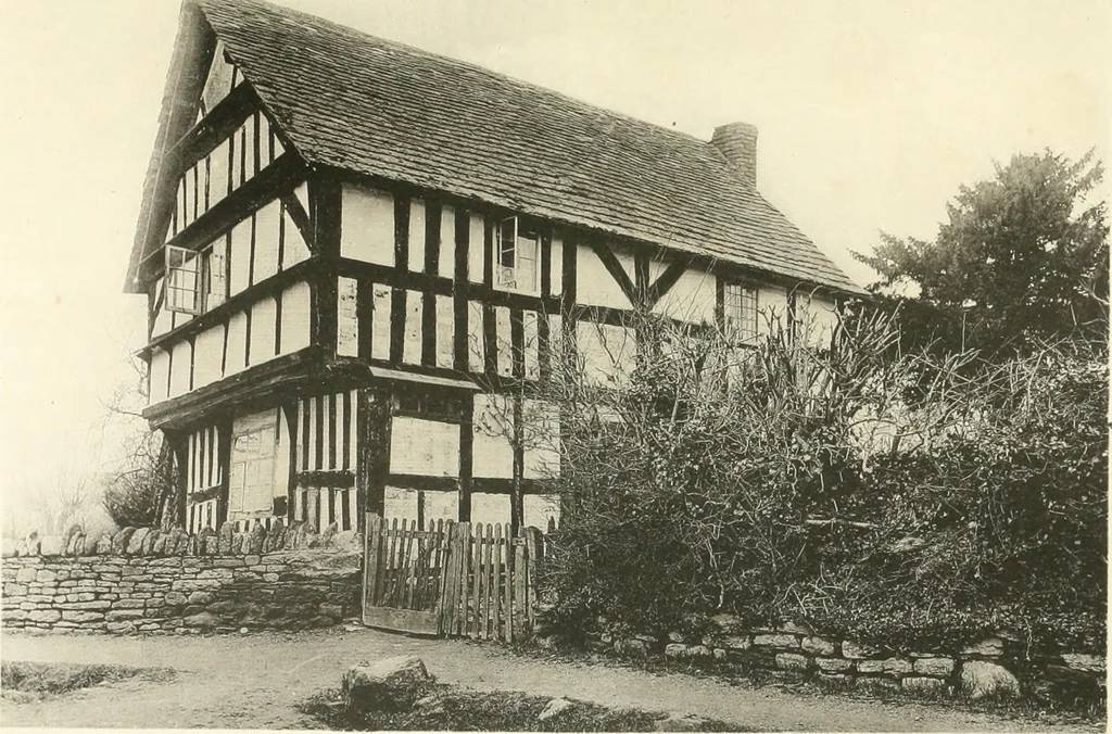 An illustration from Old cottages, farm houses, and other half-timber buildings in Shropshire, Herefordshire, and Cheshire, 1904, leaf 168