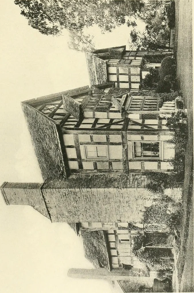 An illustration from Old cottages, farm houses, and other half-timber buildings in Shropshire, Herefordshire, and Cheshire, 1904, leaf 174