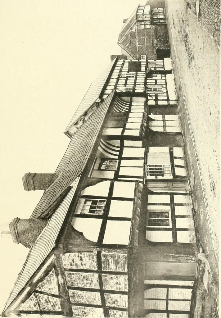 An illustration from Old cottages, farm houses, and other half-timber buildings in Shropshire, Herefordshire, and Cheshire, 1904, leaf 182