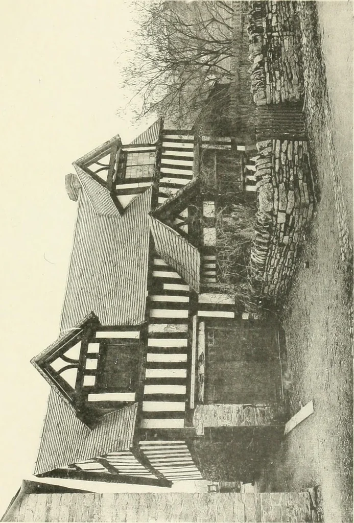 An illustration from Old cottages, farm houses, and other half-timber buildings in Shropshire, Herefordshire, and Cheshire, 1904, leaf 184