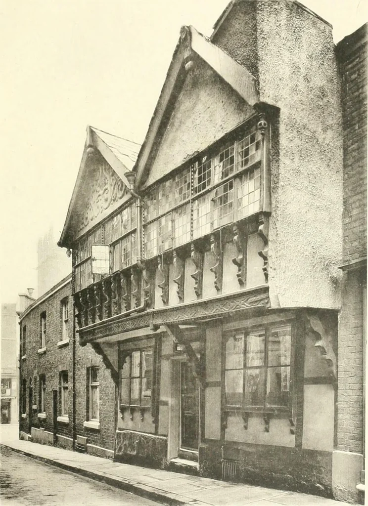 An illustration from Old cottages, farm houses, and other half-timber buildings in Shropshire, Herefordshire, and Cheshire, 1904, leaf 204