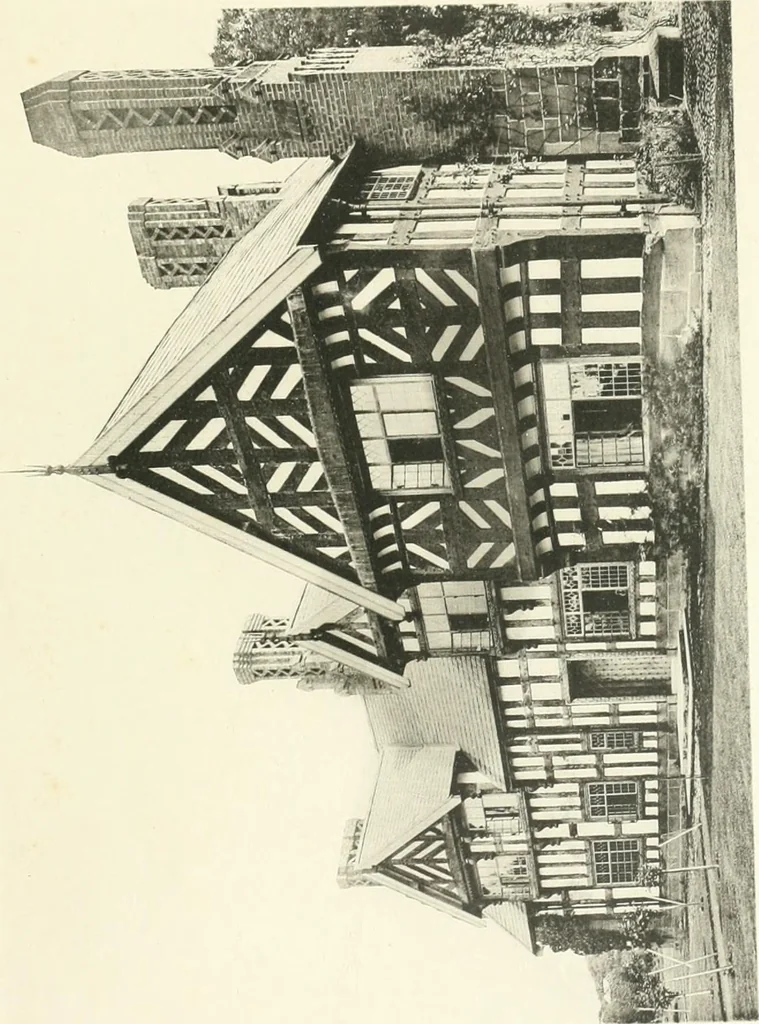 An illustration from Old cottages, farm houses, and other half-timber buildings in Shropshire, Herefordshire, and Cheshire, 1904, leaf 210