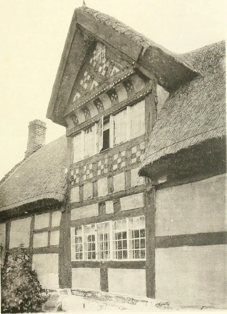 An illustration from Old cottages, farm houses, and other half-timber buildings in Shropshire, Herefordshire, and Cheshire, 1904, leaf 218