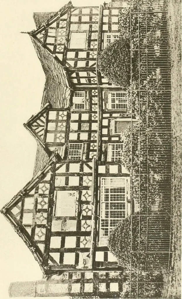 An illustration from Old cottages, farm houses, and other half-timber buildings in Shropshire, Herefordshire, and Cheshire, 1904, leaf 232