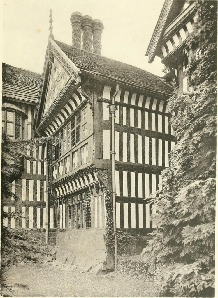An illustration from Old cottages, farm houses, and other half-timber buildings in Shropshire, Herefordshire, and Cheshire, 1904, leaf 242
