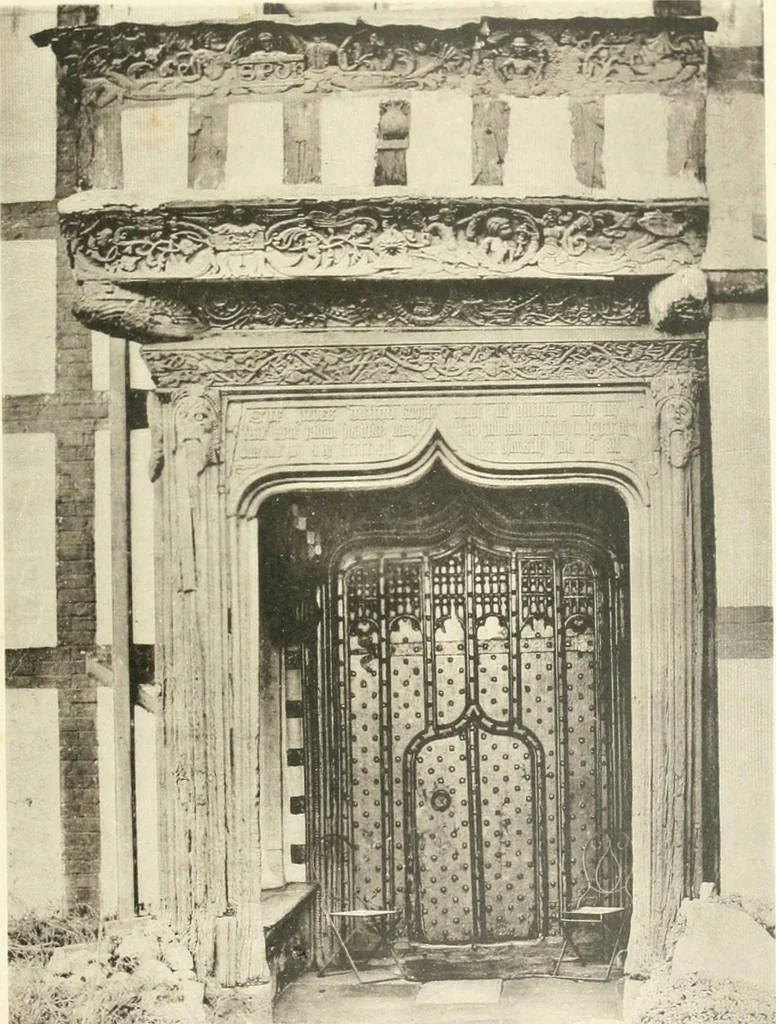 An illustration from Old cottages, farm houses, and other half-timber buildings in Shropshire, Herefordshire, and Cheshire, 1904, leaf 246