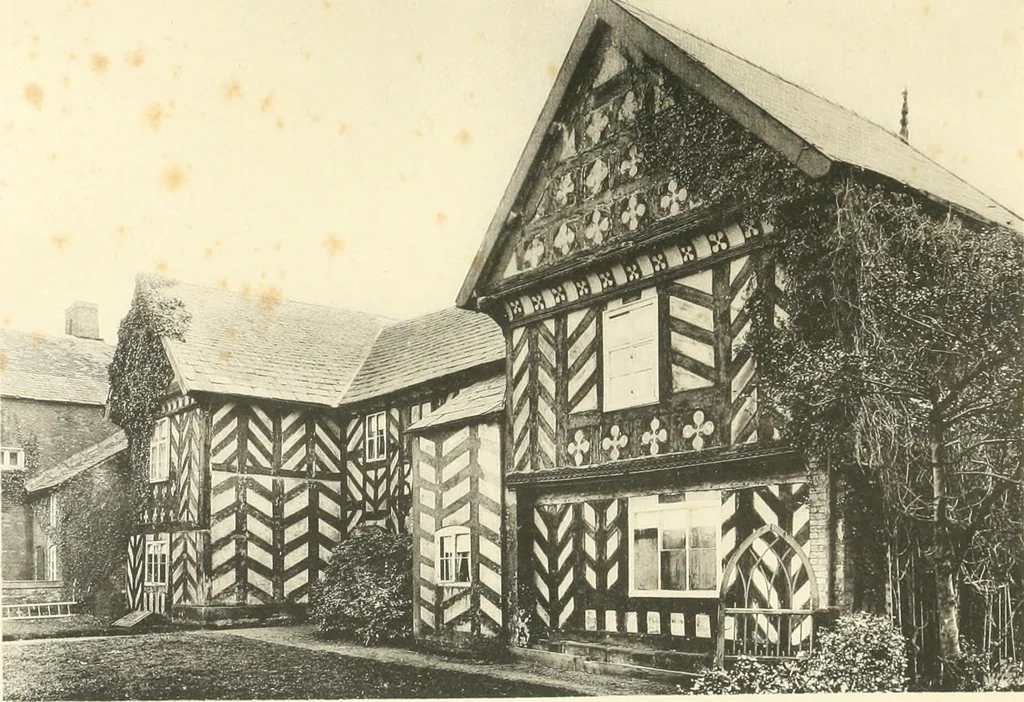 An illustration from Old cottages, farm houses, and other half-timber buildings in Shropshire, Herefordshire, and Cheshire, 1904, leaf 254