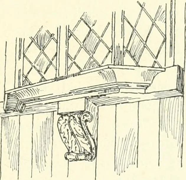 An illustration from Old cottages, farm houses, and other half-timber buildings in Shropshire, Herefordshire, and Cheshire, 1904, leaf 36
