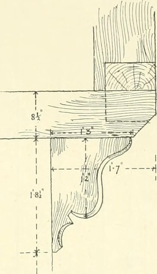 An illustration from Old cottages, farm houses, and other half-timber buildings in Shropshire, Herefordshire, and Cheshire, 1904, leaf 38
