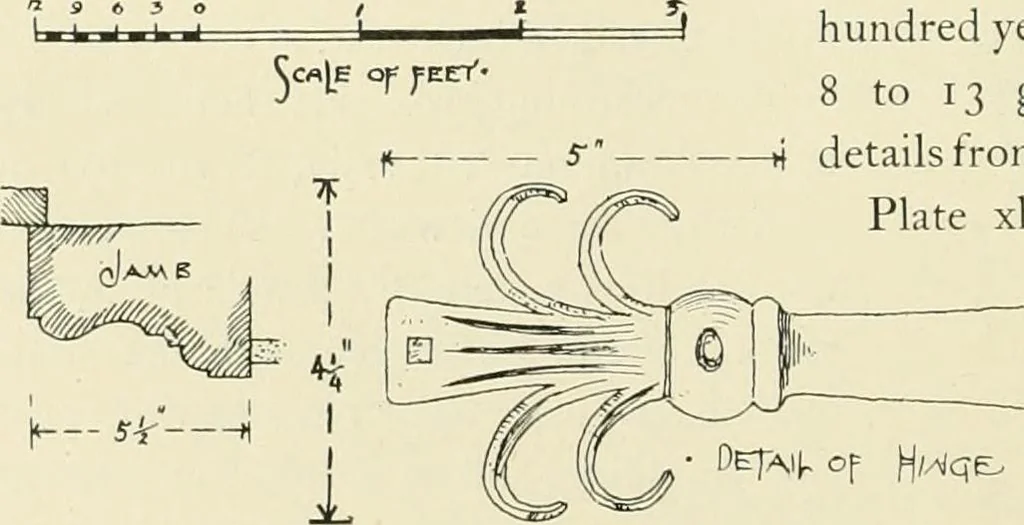 An illustration from Old cottages, farm houses, and other half-timber buildings in Shropshire, Herefordshire, and Cheshire, 1904, leaf 39