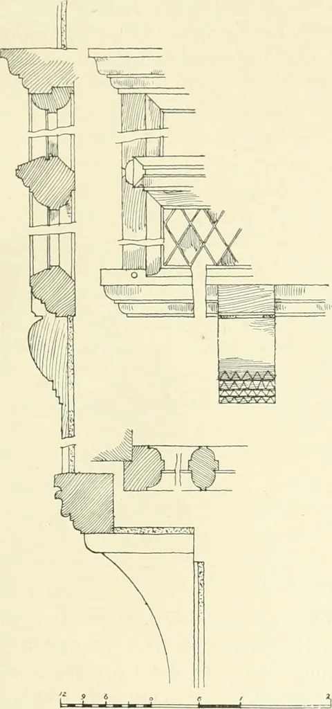 An illustration from Old cottages, farm houses, and other half-timber buildings in Shropshire, Herefordshire, and Cheshire, 1904, leaf 46