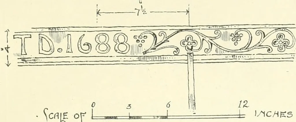 An illustration from Old cottages, farm houses, and other half-timber buildings in Shropshire, Herefordshire, and Cheshire, 1904, leaf 50