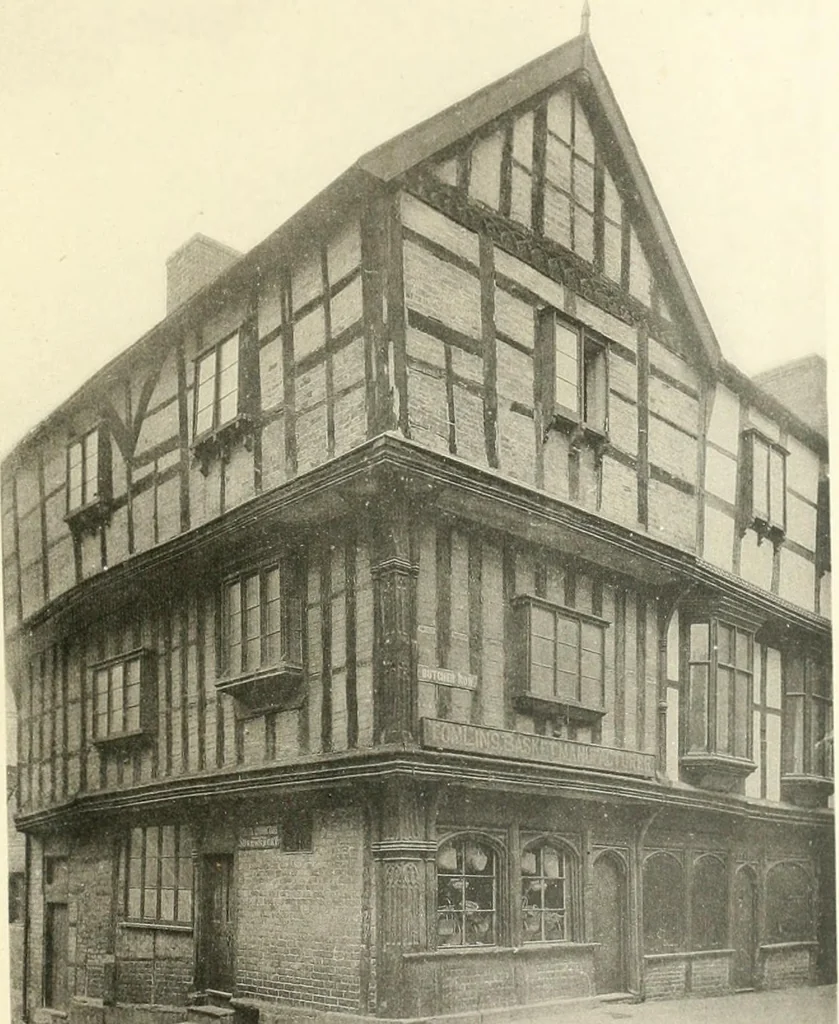 An illustration from Old cottages, farm houses, and other half-timber buildings in Shropshire, Herefordshire, and Cheshire, 1904, leaf 60