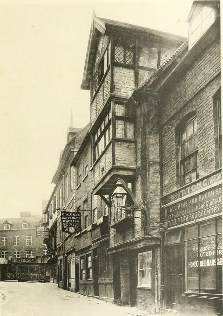 An illustration from Old cottages, farm houses, and other half-timber buildings in Shropshire, Herefordshire, and Cheshire, 1904, leaf 62
