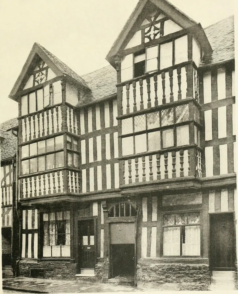 An illustration from Old cottages, farm houses, and other half-timber buildings in Shropshire, Herefordshire, and Cheshire, 1904, leaf 64