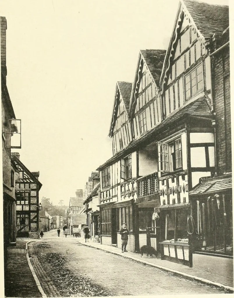 An illustration from Old cottages, farm houses, and other half-timber buildings in Shropshire, Herefordshire, and Cheshire, 1904, leaf 70