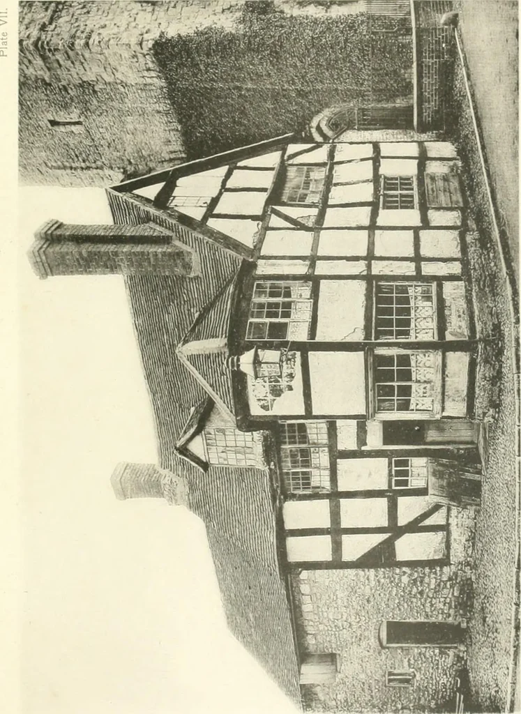 An illustration from Old cottages, farm houses, and other half-timber buildings in Shropshire, Herefordshire, and Cheshire, 1904, leaf 72