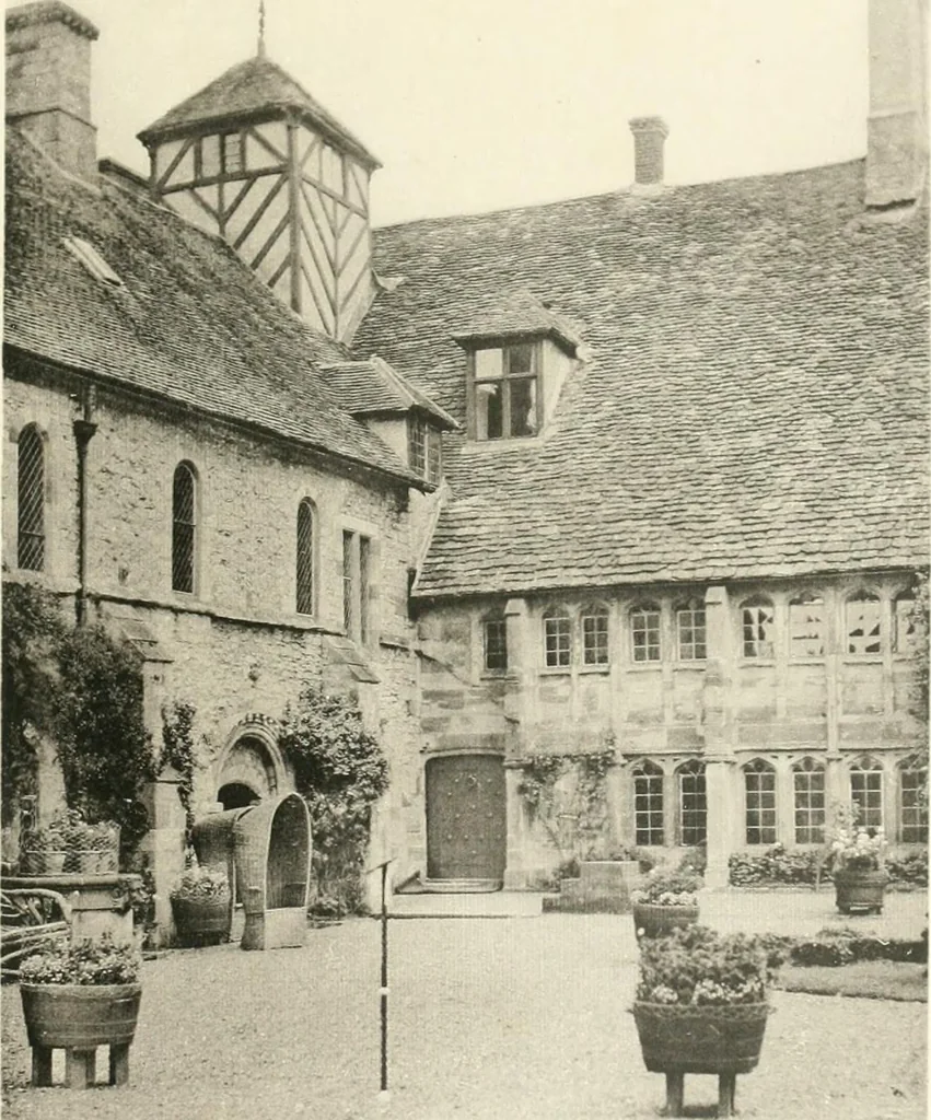 An illustration from Old cottages, farm houses, and other half-timber buildings in Shropshire, Herefordshire, and Cheshire, 1904, leaf 74