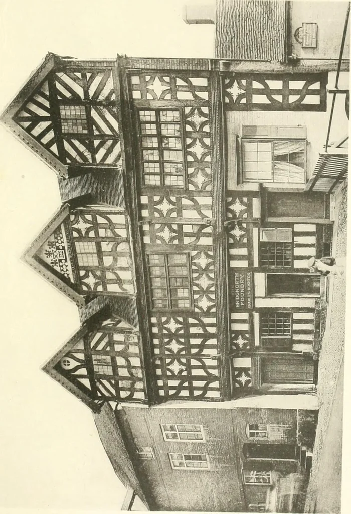 An illustration from Old cottages, farm houses, and other half-timber buildings in Shropshire, Herefordshire, and Cheshire, 1904, leaf 76