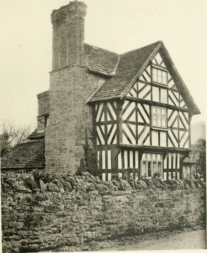 An illustration from Old cottages, farm houses, and other half-timber buildings in Shropshire, Herefordshire, and Cheshire, 1904, leaf 88