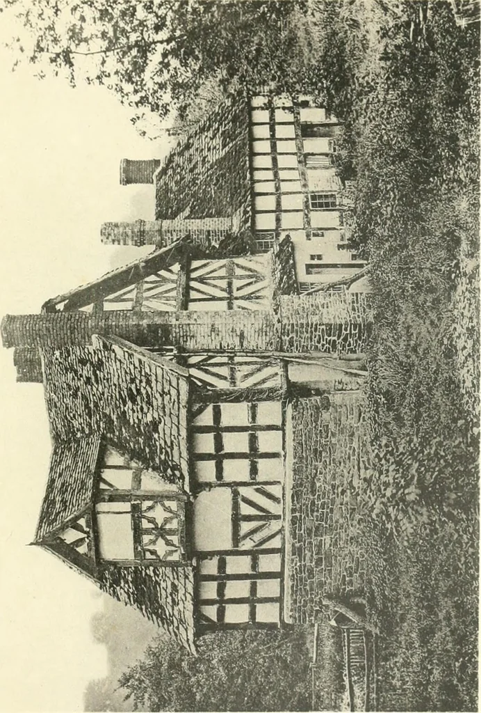 An illustration from Old cottages, farm houses, and other half-timber buildings in Shropshire, Herefordshire, and Cheshire, 1904, leaf 90