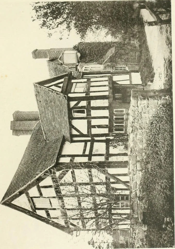 An illustration from Old cottages, farm houses, and other half-timber buildings in Shropshire, Herefordshire, and Cheshire, 1904, leaf 94