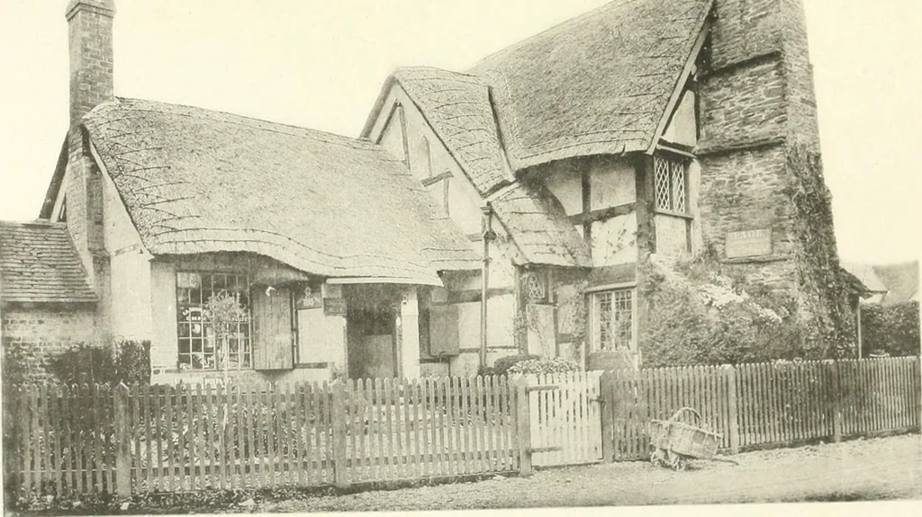 An illustration from Old cottages, farm houses, and other half-timber buildings in Shropshire, Herefordshire, and Cheshire, 1904, leaf 96