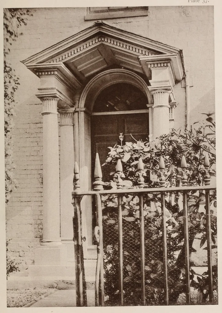 An illustration from Old English doorways; a series of historical examples from Tudor times to the end of the XVIII century, 1903, leaf 135