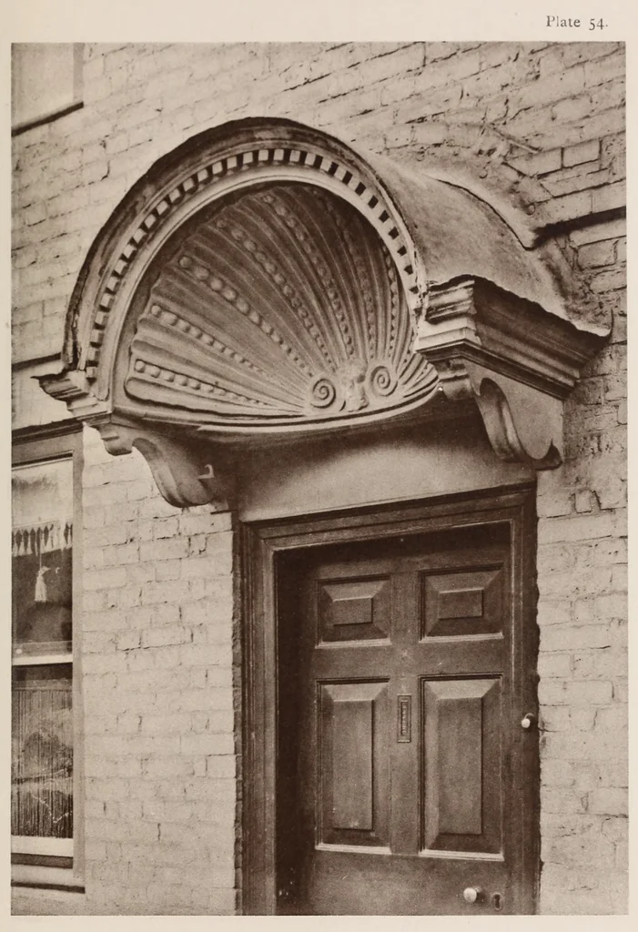 An illustration from Old English doorways; a series of historical examples from Tudor times to the end of the XVIII century, 1903, leaf 169