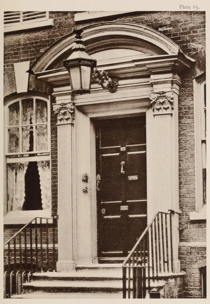 An illustration from Old English doorways; a series of historical examples from Tudor times to the end of the XVIII century, 1903, leaf 191