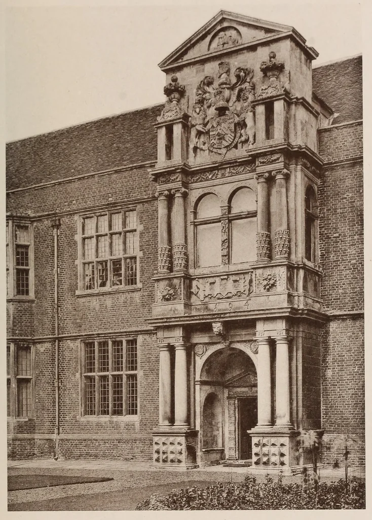 An illustration from Old English doorways; a series of historical examples from Tudor times to the end of the XVIII century, 1903, leaf 79