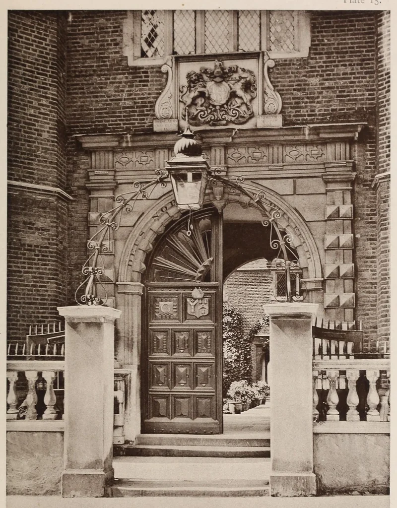 An illustration from Old English doorways; a series of historical examples from Tudor times to the end of the XVIII century, 1903, leaf 91