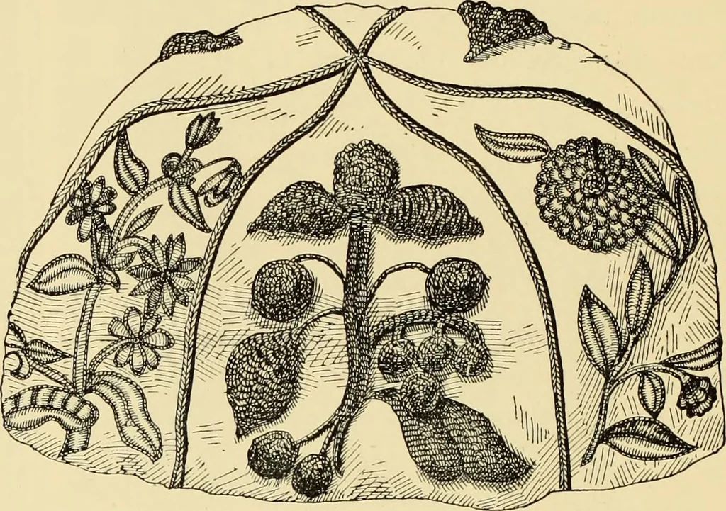 An illustration from Old English embroidery : its technique and symbolism, 1894, leaf 125