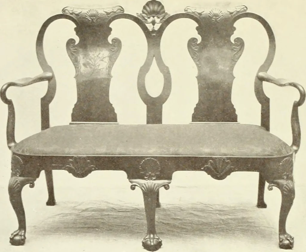 An illustration from Old English furniture and its surroundings, from the restoration to the regency, 1920, leaf 131