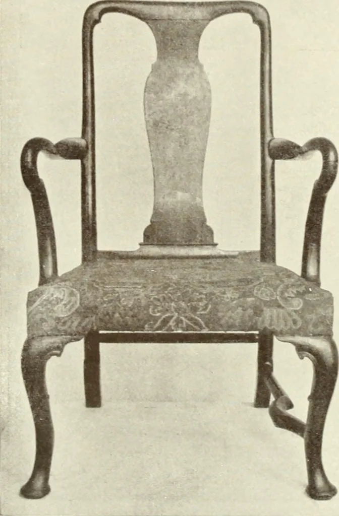 An illustration from Old English furniture and its surroundings, from the restoration to the regency, 1920, leaf 131