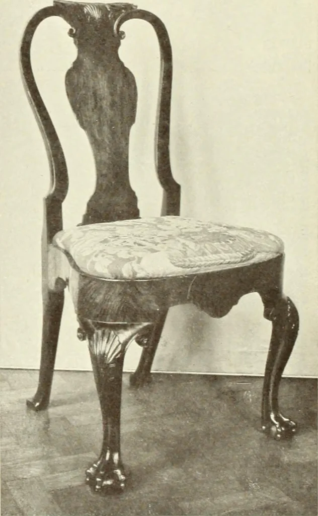 An illustration from Old English furniture and its surroundings, from the restoration to the regency, 1920, leaf 131