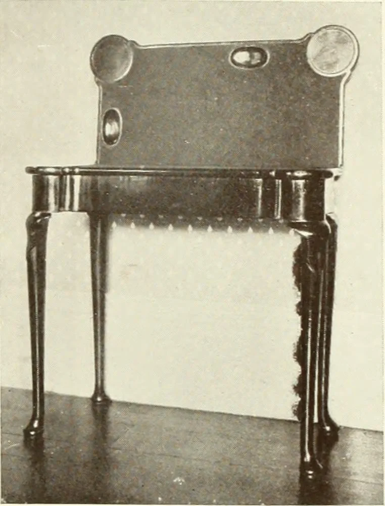 An illustration from Old English furniture and its surroundings, from the restoration to the regency, 1920, leaf 133