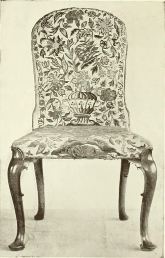 An illustration from Old English furniture and its surroundings, from the restoration to the regency, 1920, leaf 134