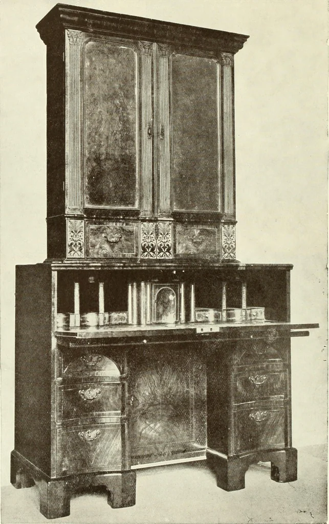 An illustration from Old English furniture and its surroundings, from the restoration to the regency, 1920, leaf 135