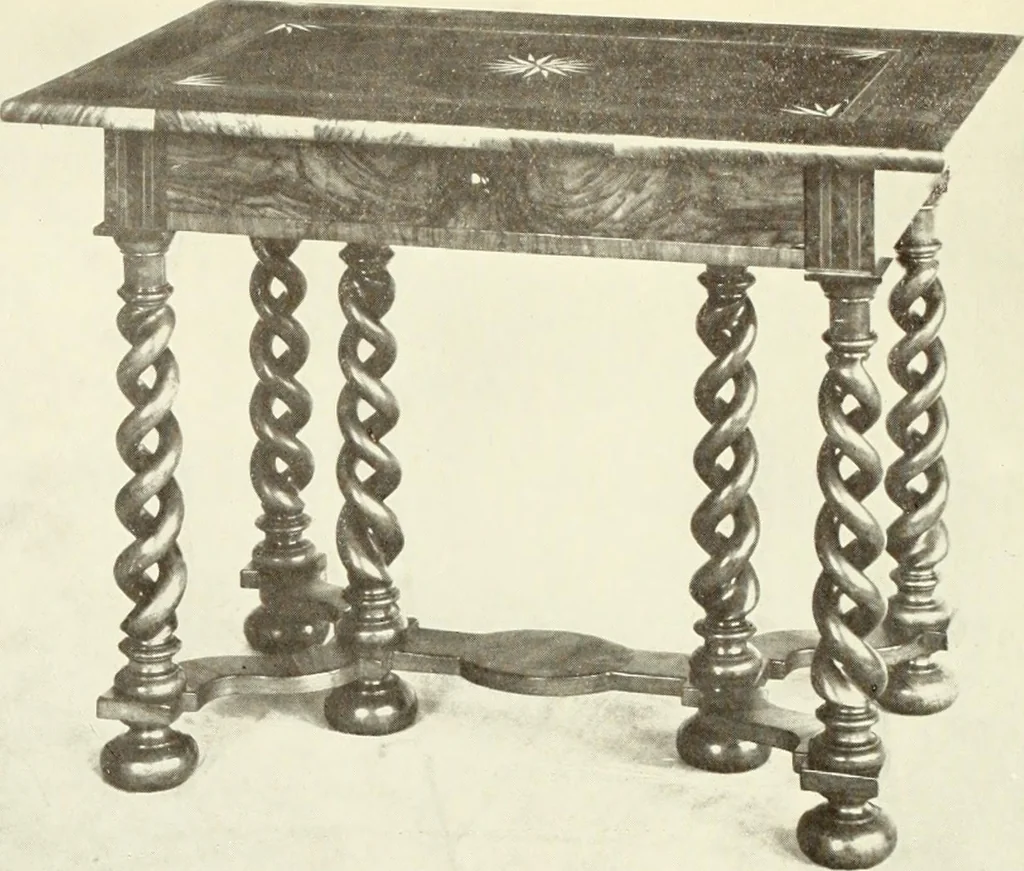 An illustration from Old English furniture and its surroundings, from the restoration to the regency, 1920, leaf 139