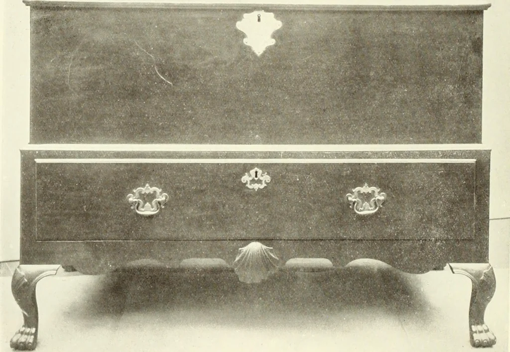 An illustration from Old English furniture and its surroundings, from the restoration to the regency, 1920, leaf 139