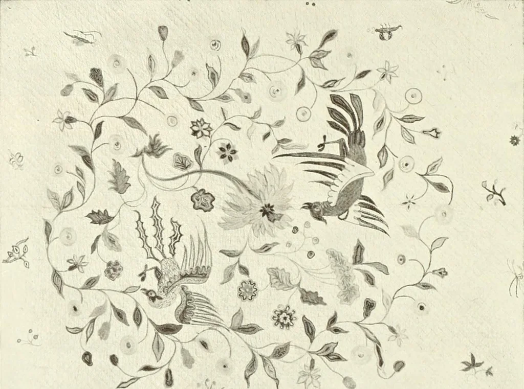 An illustration from Old English furniture and its surroundings, from the restoration to the regency, 1920, leaf 143