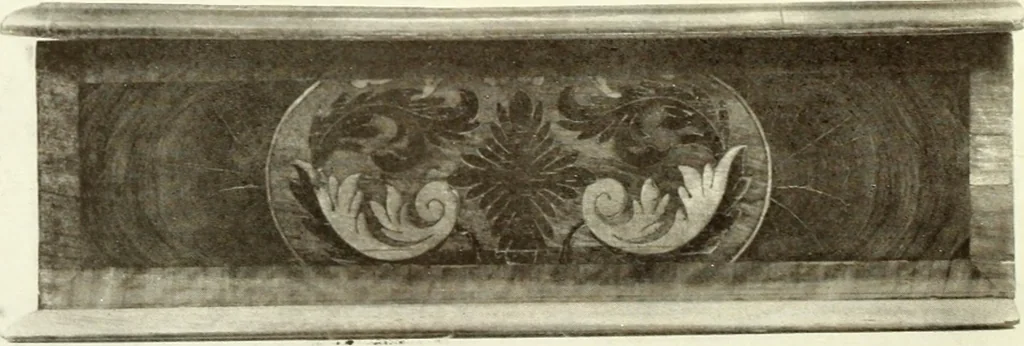 An illustration from Old English furniture and its surroundings, from the restoration to the regency, 1920, leaf 149
