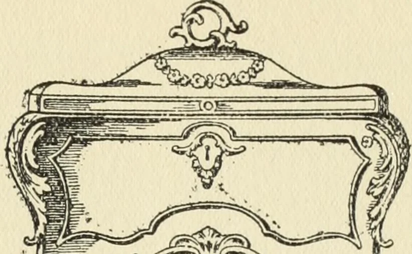 An illustration from Old English furniture and its surroundings, from the restoration to the regency, 1920, leaf 194
